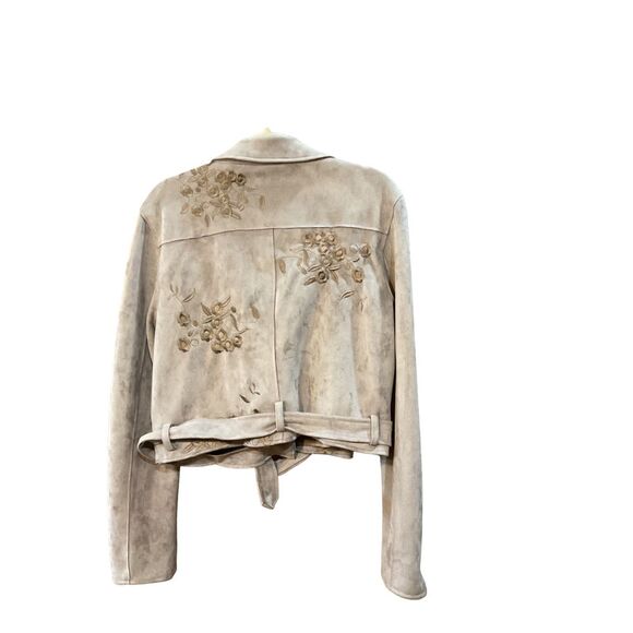Anthropologie POL vegan suede jacket Moto style Sz L - Picture 2 of 5
